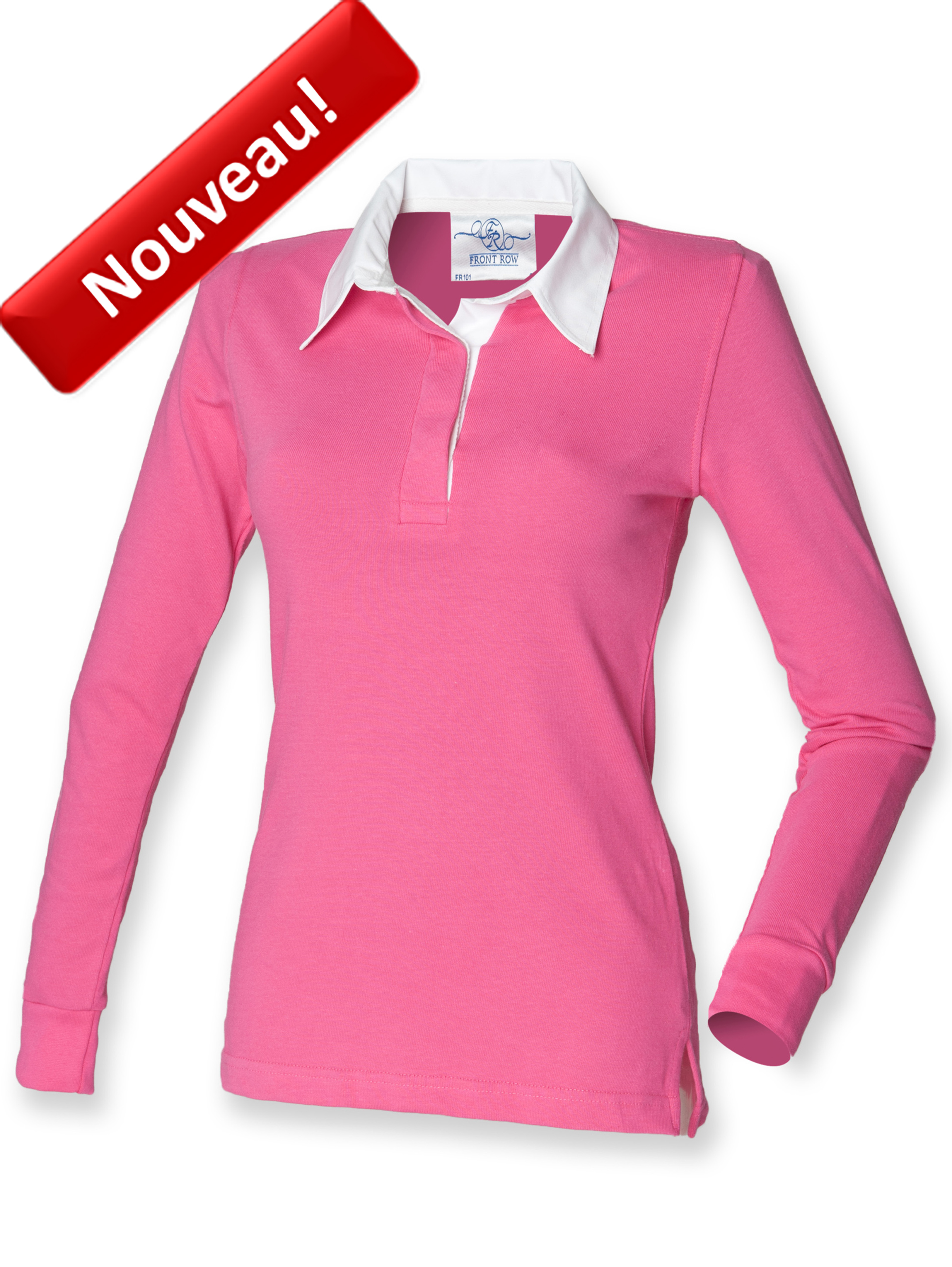 POLO RUGBY FEMME Manches longues FR101 FRONT ROW Nouveau